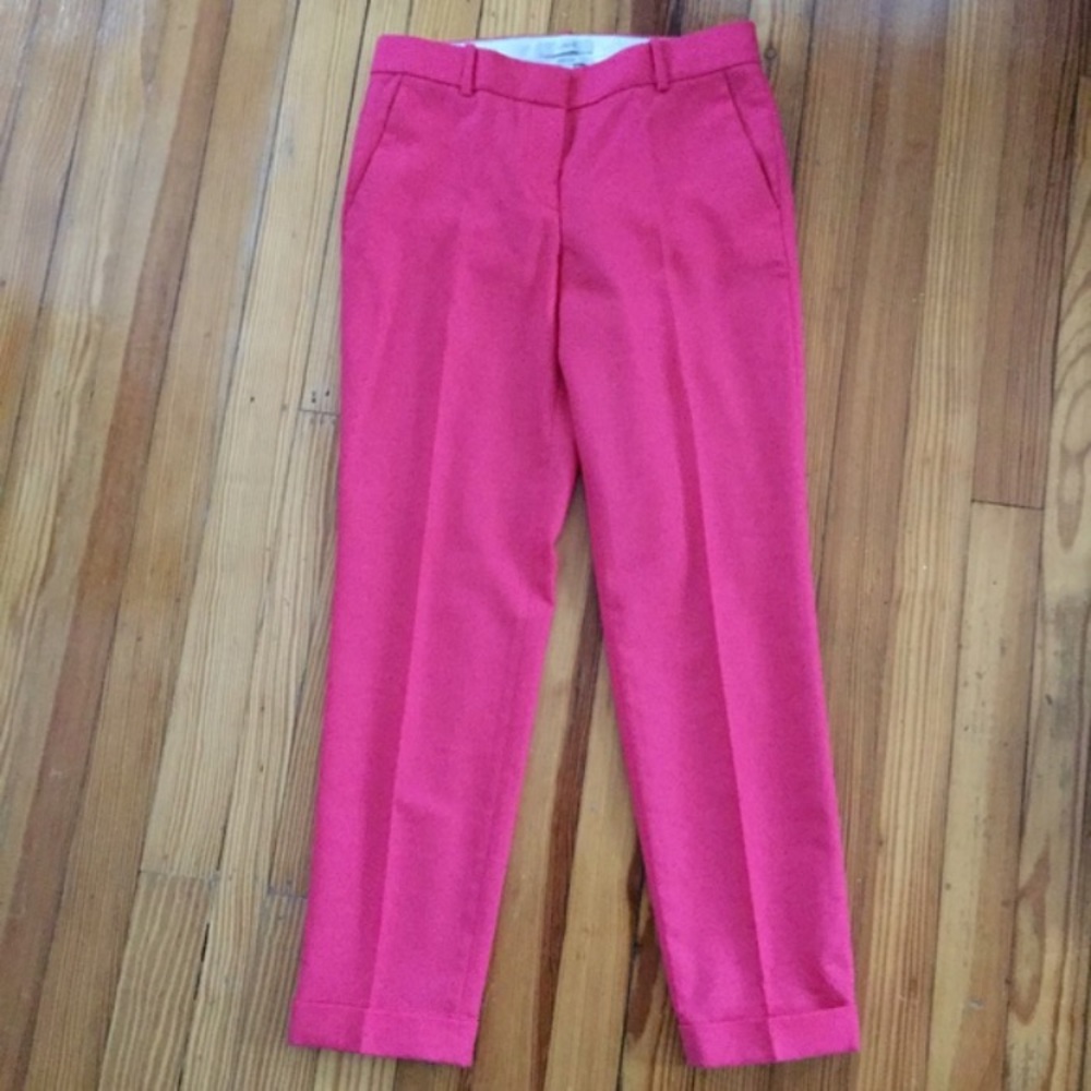 J.Crew Pink wool cafe capris in 00 size